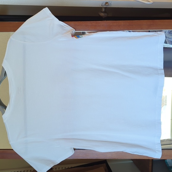 Madewell White T-Shirt with Colorful Wave Design - Picture 4 of 10